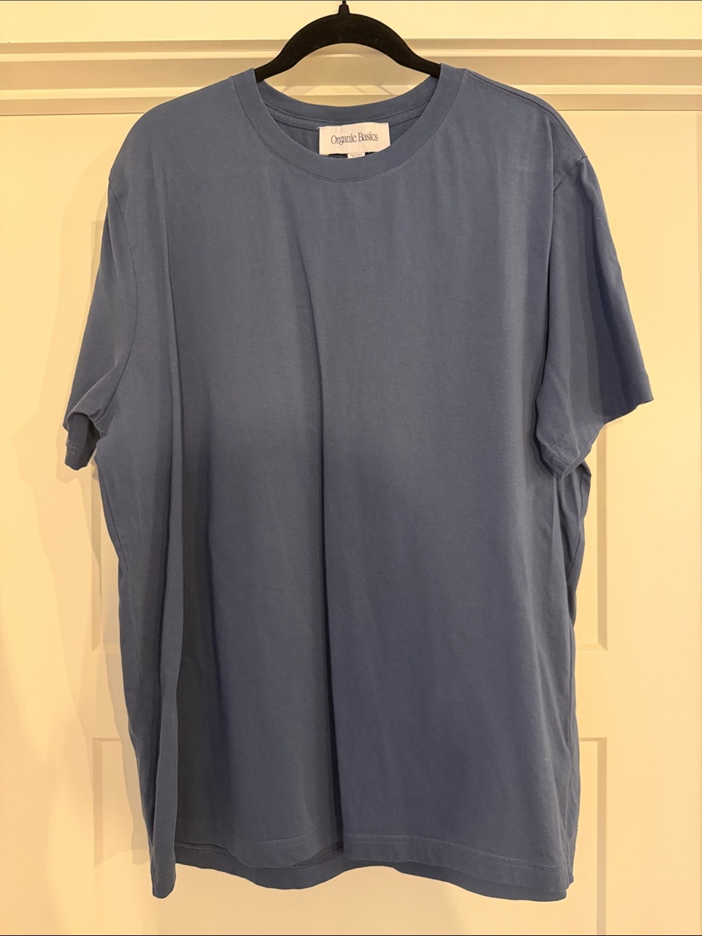 Organic Basics Men's Short-Sleeve Crew Tee — Slate Blue